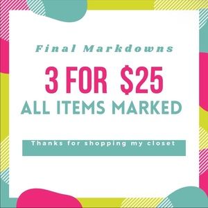 ***Final Markdowns ***